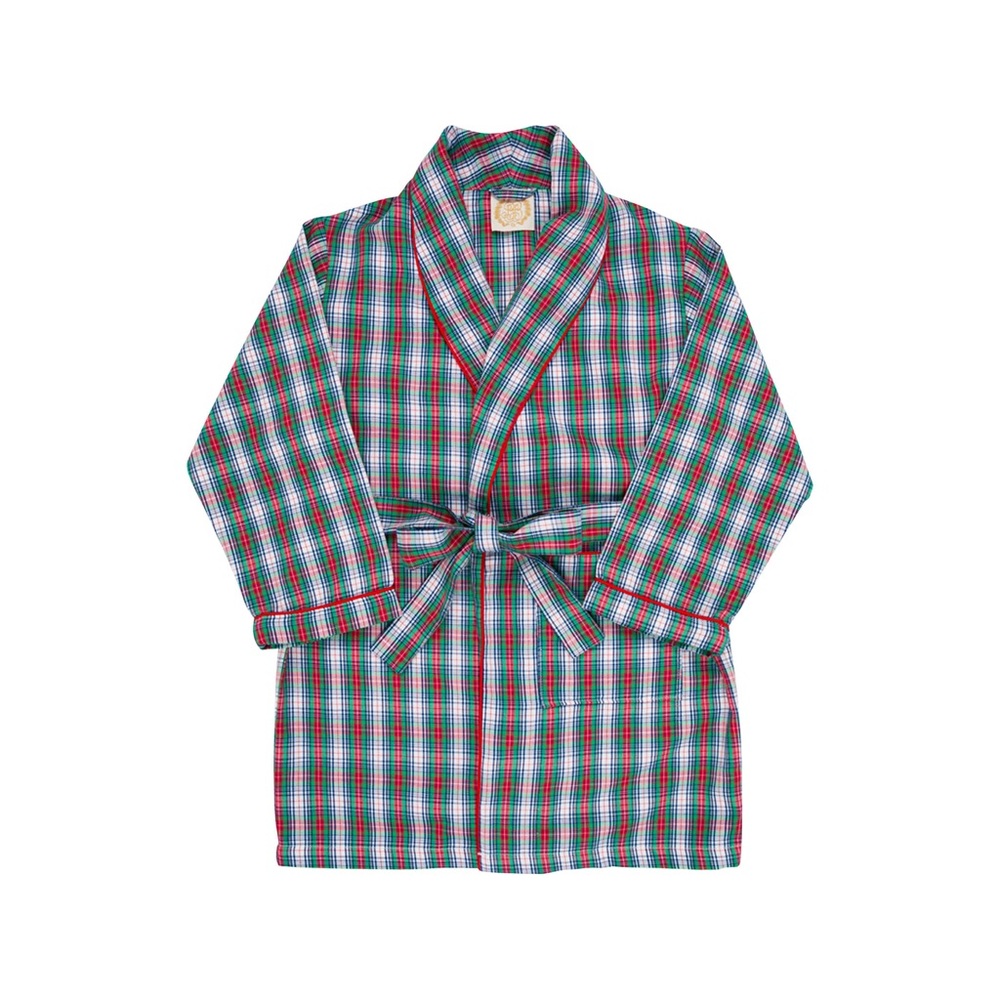 TBBC BLAYLOCK BATH ROBE PRESTONWOOD PLAID WITH RICHMOND RED